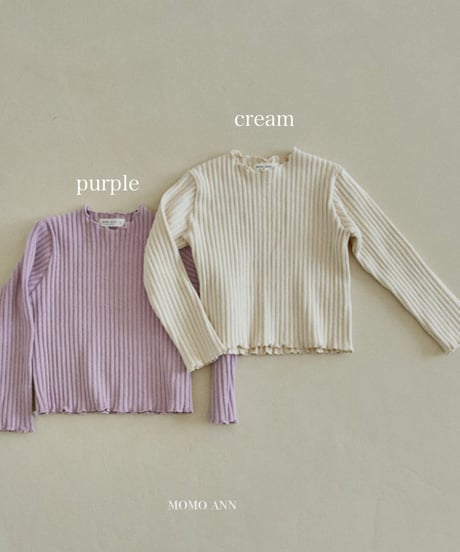 予約 momoann Cozy Ribbed Tee