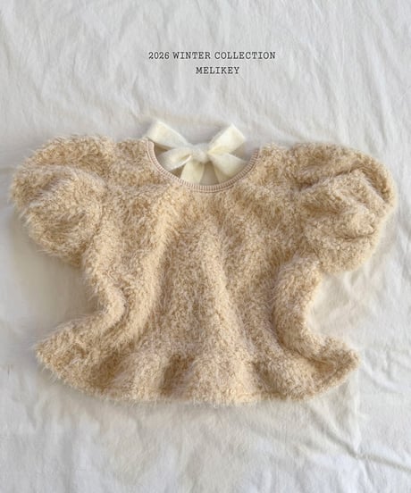 予約 melikey Posong Frill Puff Tee
