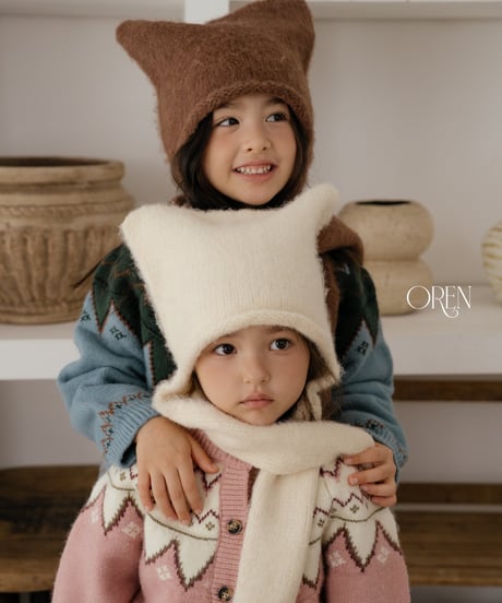 予約 OREN Cat Scarf Beanie