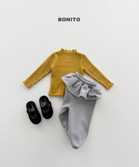 予約 bonito Wide-Ribbed Turtleneck Top