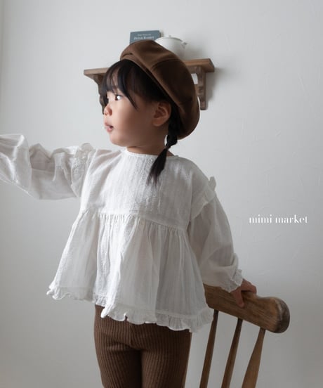予約mimi market Shoulder Frill Blouse
