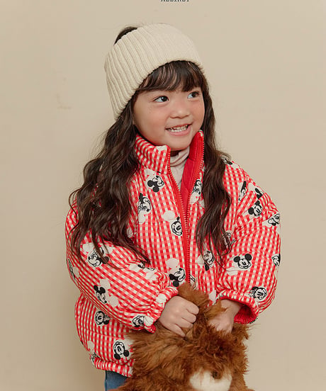予約 melikey Mickey check reversible jumper