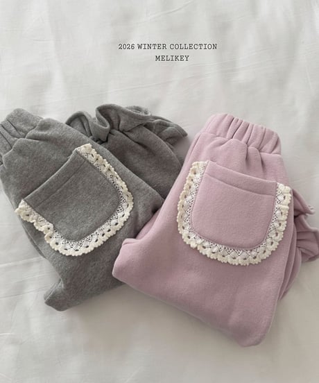 予約 melikey Pocketless jogger pants