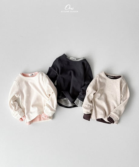 予約 ONU Ribbed Cuff Stretch Tee