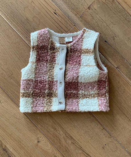 予約 bebeholic Roy Check vest