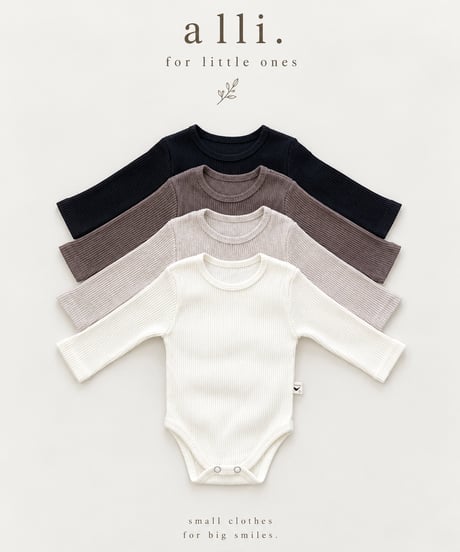 即納Soft Rib Basic Rompers