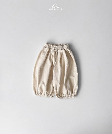 予約 ONU Round wrinkle pants