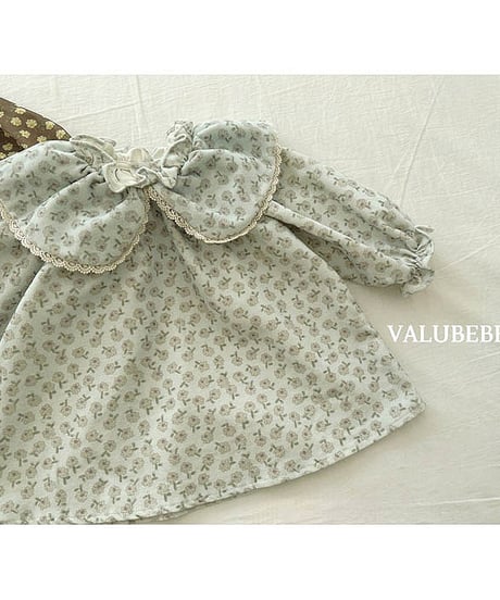 予約 valubebe Color flower golden dress