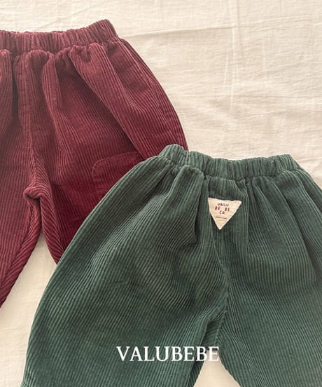 予約 valubebe Pantteok corduroy pants