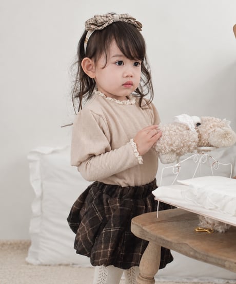 即納 Check Balloon Skirt
