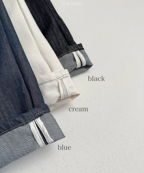 予約minirobe Non-fade denim pants