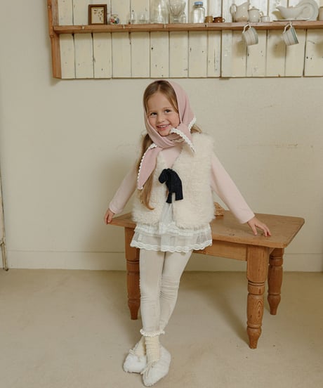 予約 melikey Pom Pom Charpril neck tee