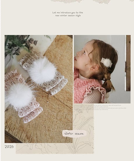予約 FLO Madeleine mink hairpin