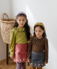 予約 OREN Blooming Frill Picot T-Shirt