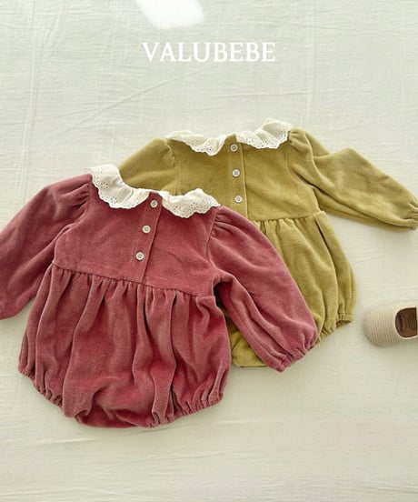 予約 valubebe Embroidered veloa suit