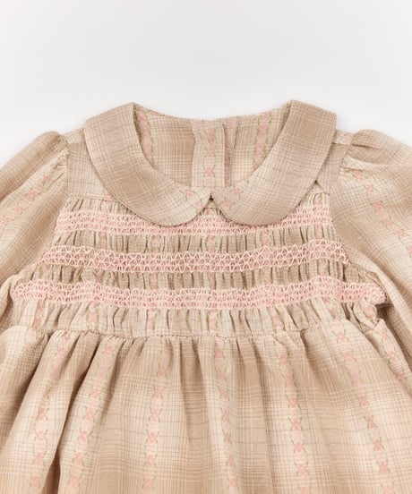 予約 The beige Smock dress