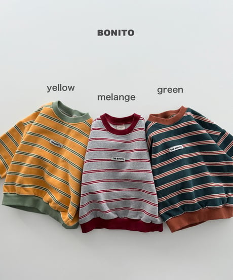 予約 bonito Monica Stripe man to man