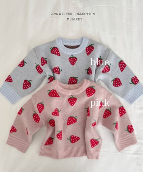 予約 melikey Strawberry knit