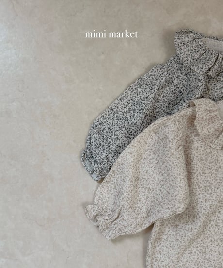 予約 mimi market Pleated Collar Blouse