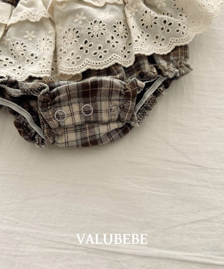予約 valubebe Check lace bloomer