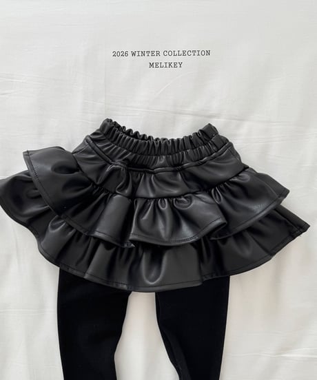 予約 melikey Two-Tiered Ruffle Skirt Leggings