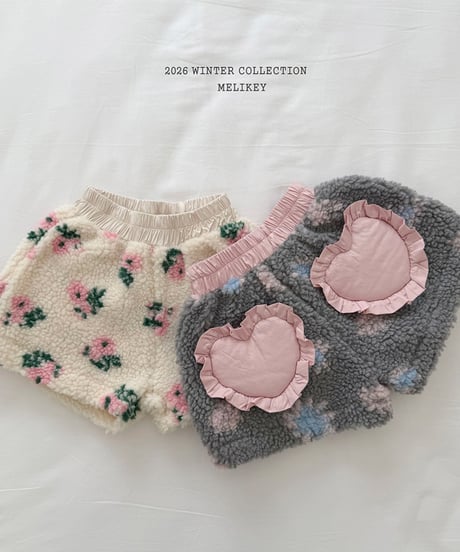 予約 melikey Heart flower pants