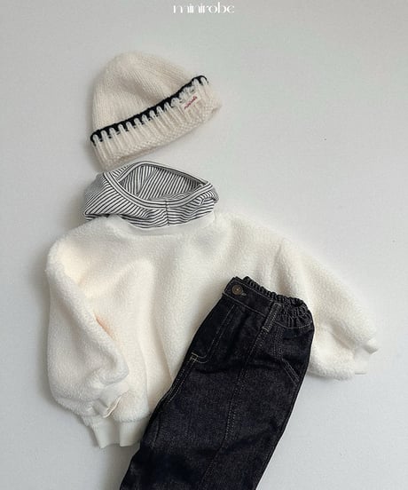 予約minirobe Dumbled Hood Man to Man