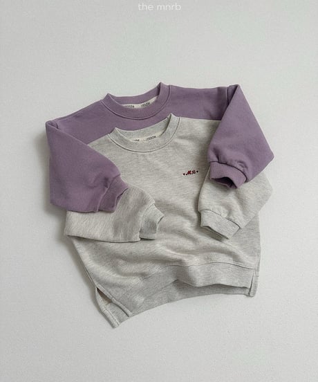 予約minirobe Unbal man to man tee