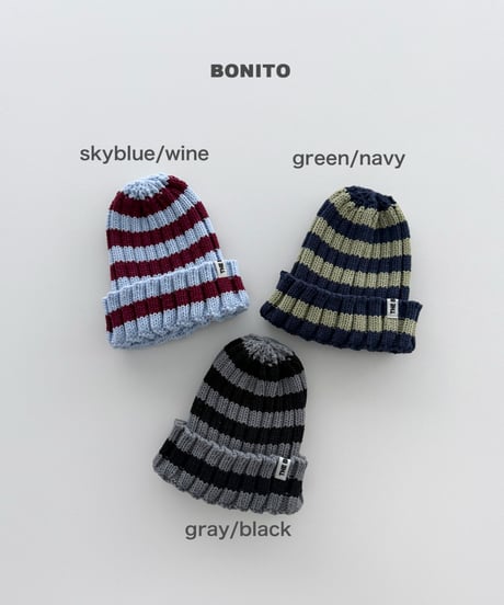 予約 bonito Two-Tone Knit Beanie