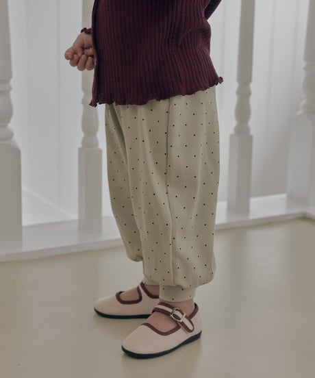予約 The beige Aladdin Dot Pants
