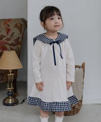 予約 bebe nine Maison check one piece