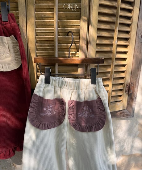 予約 OREN Naomi Frill Corduroy Pants