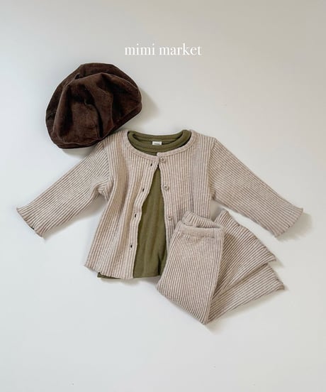 予約 mimi market Ribbed cardigan