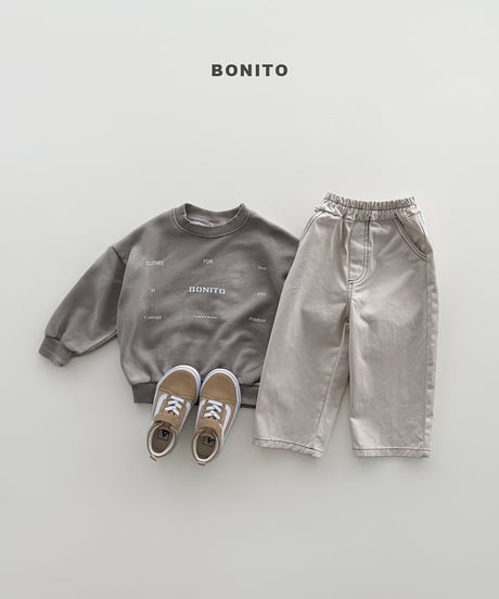 予約 bonito Fog pigment man to man (ママとお揃い)