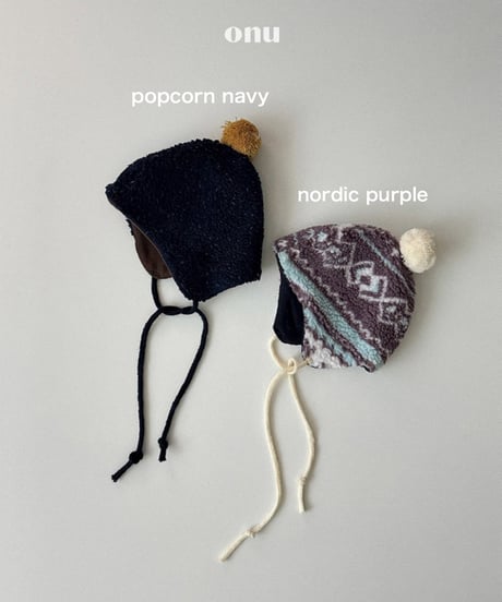 予約 ONU Bell ear flap hat