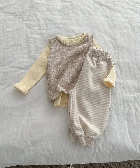 予約 atomeme Nut Wool vest