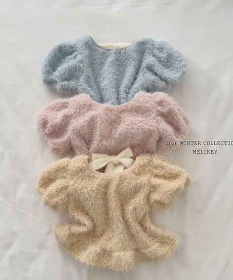予約 melikey Posong Frill Puff Tee