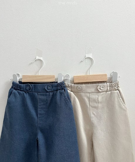 予約minirobe Dying twill pants