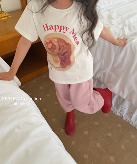 予約 ninibello Happy meal half-sleeved tee (ママとお揃い)