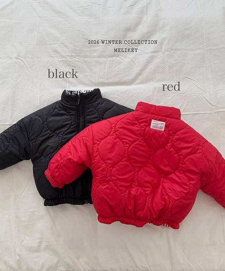 予約 melikey Mickey check reversible jumper