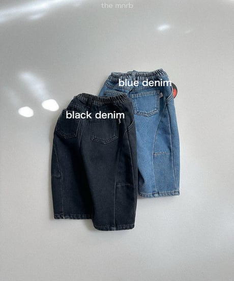 予約minirobe Dart denim pants