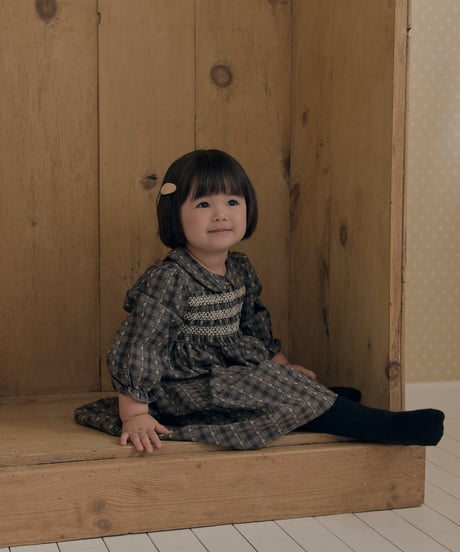 予約 The beige Smock dress