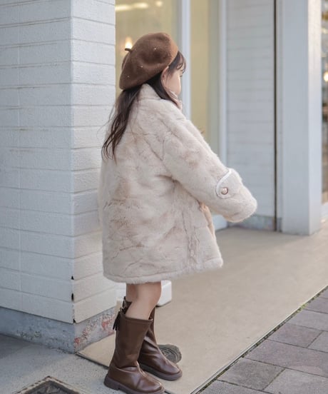 即納Luxe Fur Double Coat
