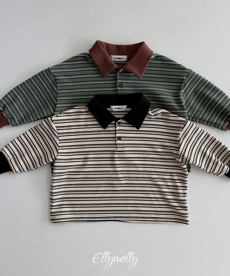予約Elly Molly Click pitch collar Tee
