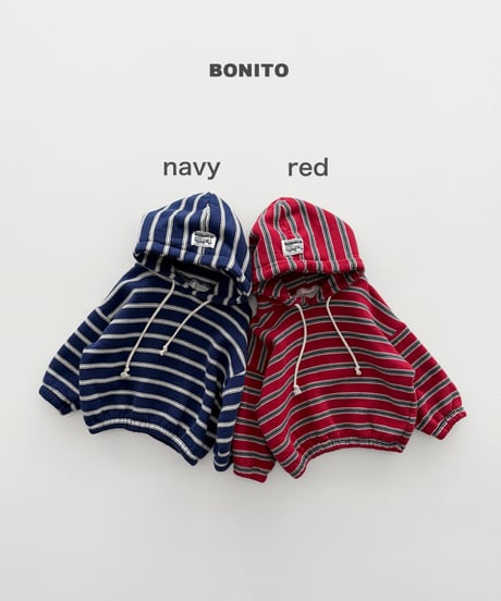 予約 bonito Jolly Stripe Hoodie