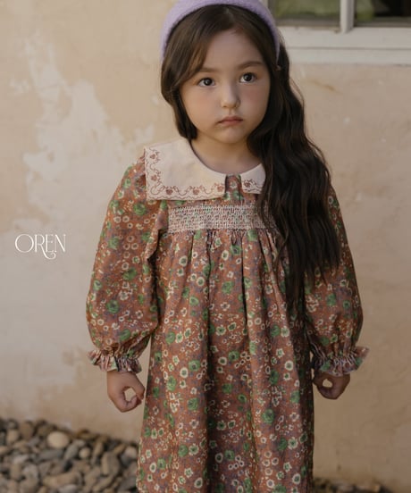 予約 OREN Bonjour Square Collar Dress