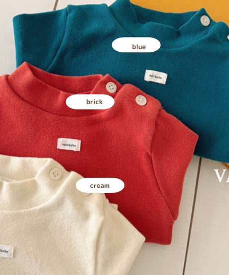 予約 valubebe Solid half-necked T-shirt