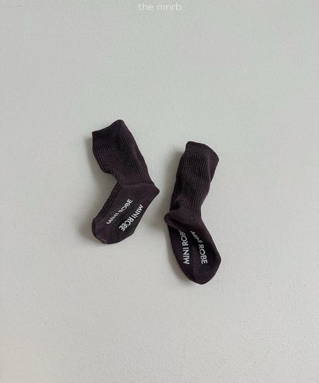 予約minirobe Basic Waffle Socks 3SET