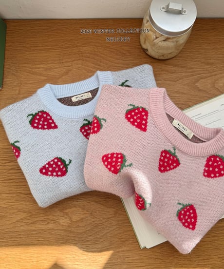 予約 melikey Strawberry knit
