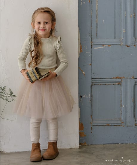 予約 FLO Moen tulle skirt leggings